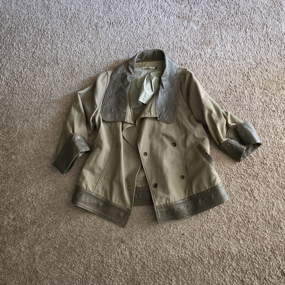 Mike & Chris Tan and Olive Leather Jacket
